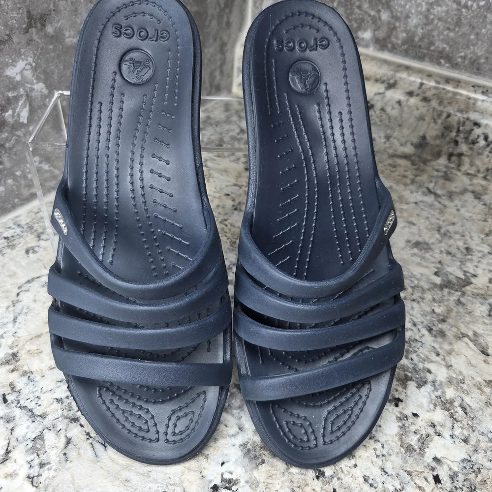 Navy Women's Sandals - Picture 2 of 4